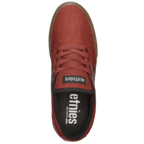 Etnies Barge LS Skate Shoe - Brown/Gum/Gold - Image 3