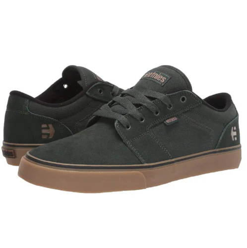 Etnies Barge LS Skate Shoe - Green/Gum - Image 2