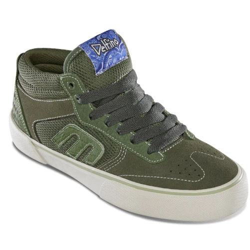Etnies Delfino Windrow Vulc Mid Skate Shoe - Green - Image 2