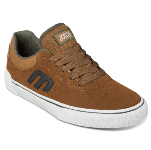 Etnies Joslin Vulc Skate Shoe - Brown/Green - Image 2