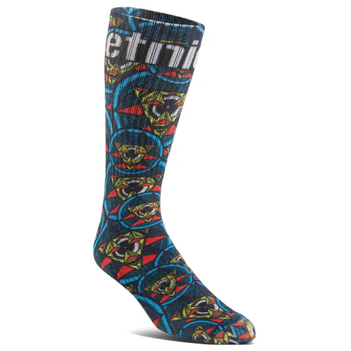 Etnies X Thomas Hooper 3 Pack Crew Socks - Black/White/Multi - Image 3