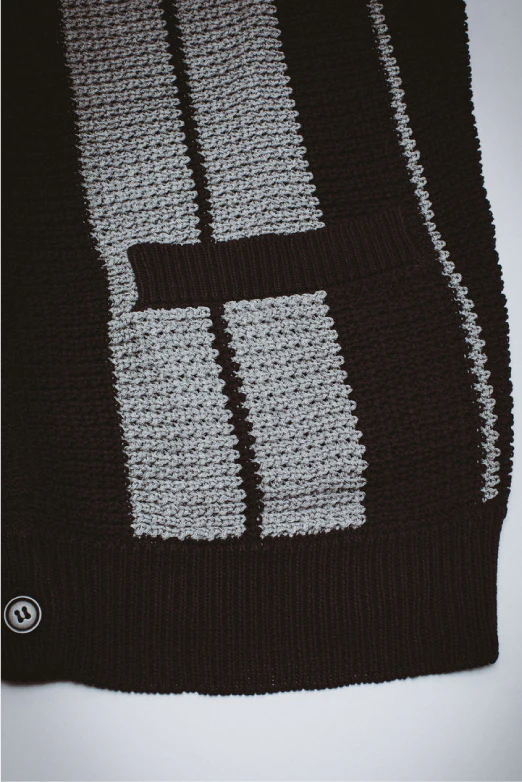 Fucking Awesome School Striped Cardigan Sweater - Black/Grey - Image 7