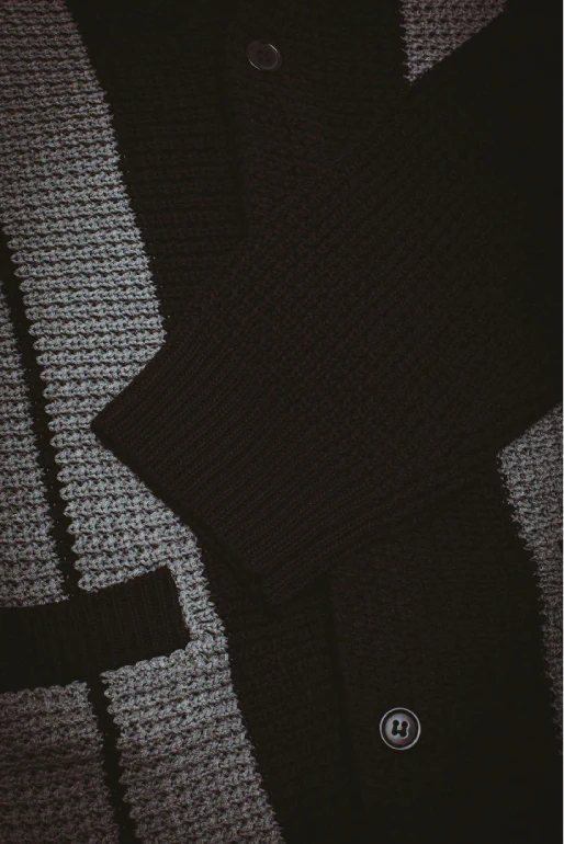 Fucking Awesome School Striped Cardigan Sweater - Black/Grey - Image 8