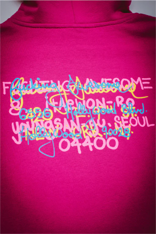 Fucking Awesome Spike Test Print Store Hoodie - Magenta - Image 5