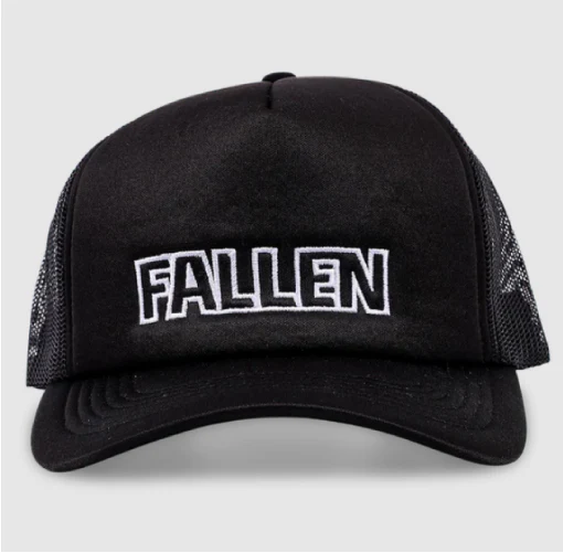 Fallen Bold Snapback Trucker Hat - Black/White - Image 2