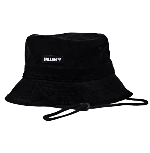 Fallen Hunter Bucket Hat - Black/Black Corduroy