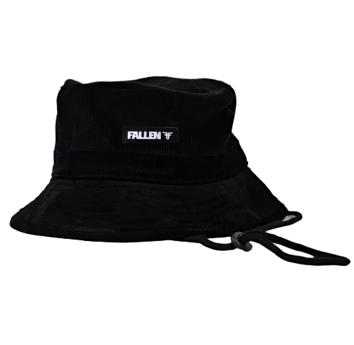 Fallen Hunter Bucket Hat - Black/Black Corduroy - Image 2