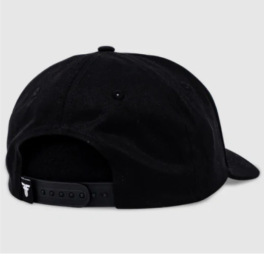 Fallen Insignia Curve Snapback Hat - Black/Off White - Image 3