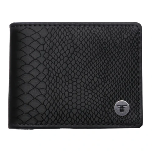 Fallen Snakeskin Bi-Fold Wallet - Black