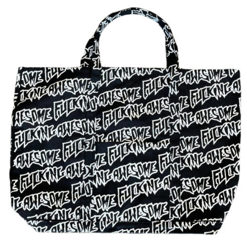Fucking Awesome All Over Print Tote Bag - Black/White