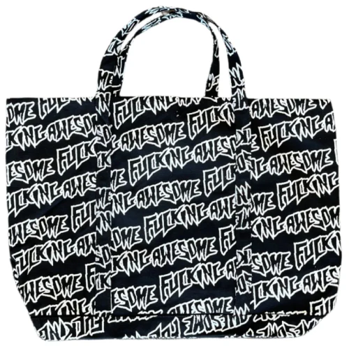 Fucking Awesome All Over Print Tote Bag - Black/White - Image 3
