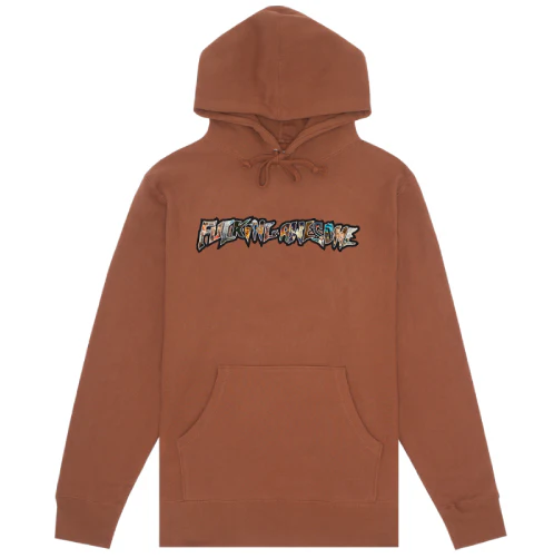 Fucking Awesome Dill Collage Logo Hoodie - Saddle
