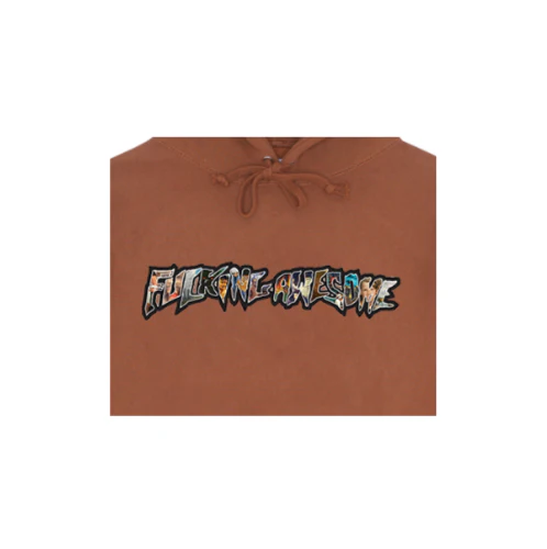 Fucking Awesome Dill Collage Logo Hoodie - Saddle - Image 2