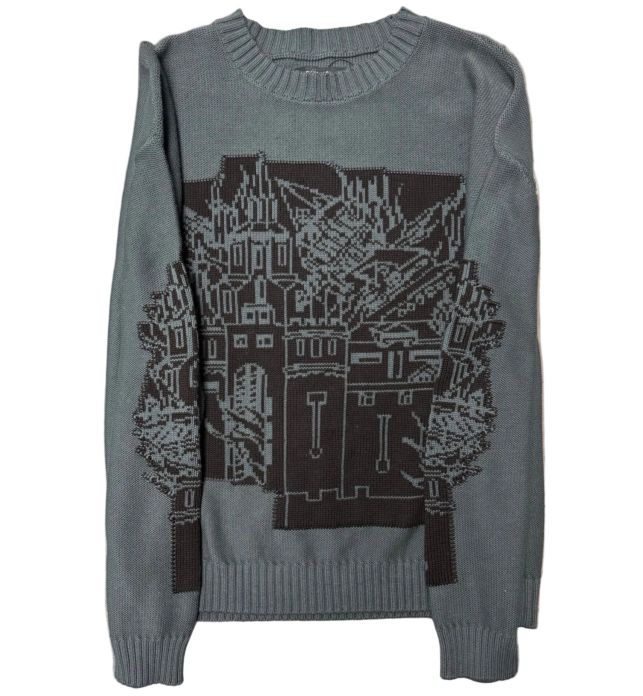 Fucking Awesome Falling Castles Sweater - Grey/Black