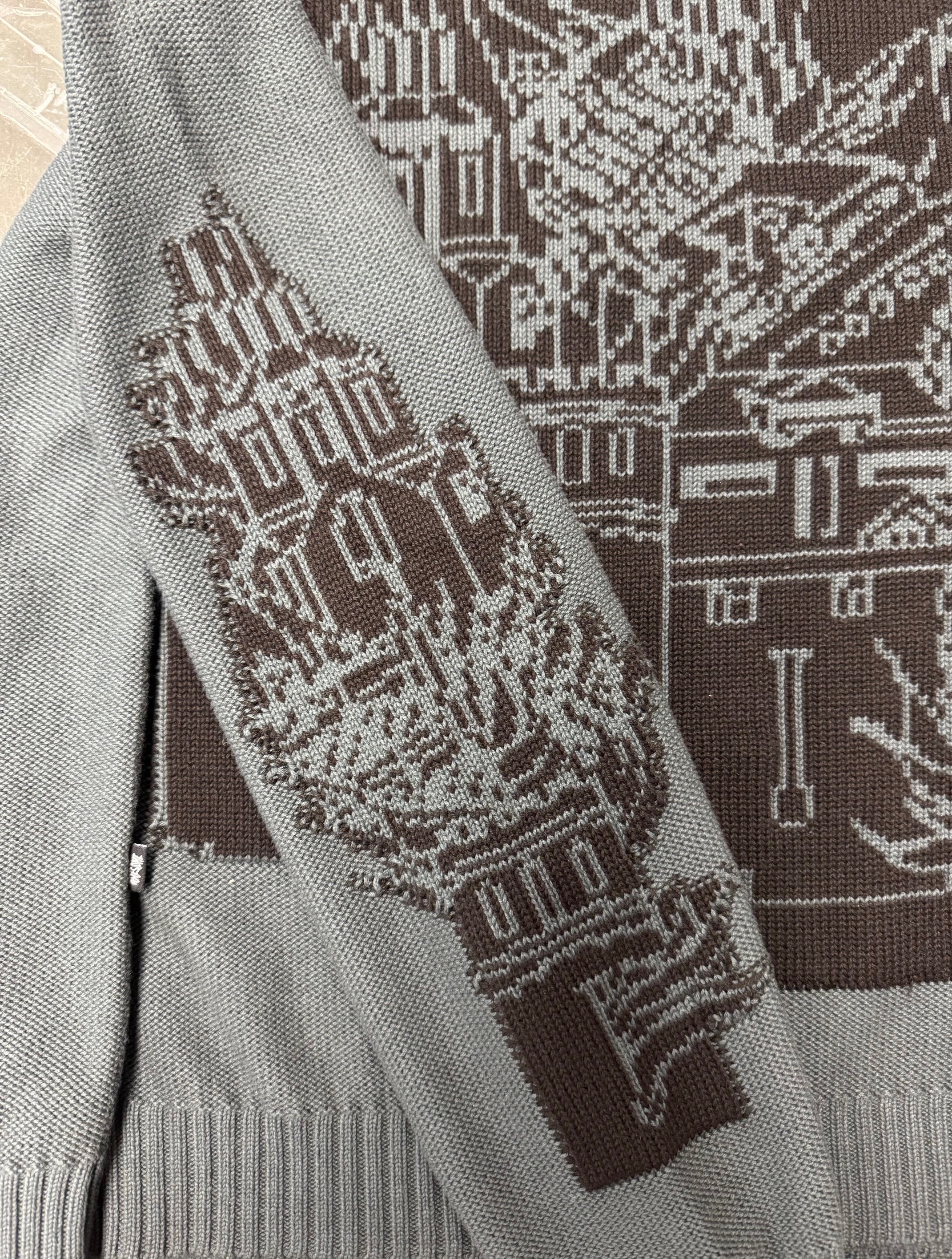 Fucking Awesome Falling Castles Sweater - Grey/Black - Image 4
