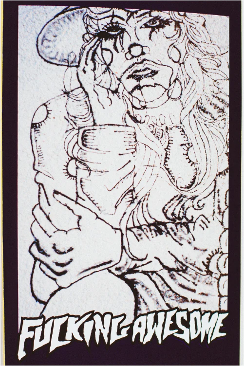 Fucking Awesome Lopez Mural Twin Tail Skateboard Deck 8.38" - Image 3