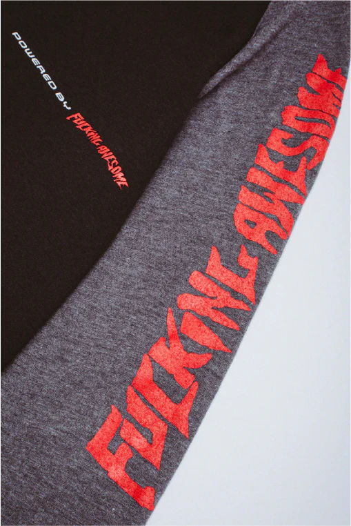 Fucking Awesome X Jason Borosky 3/4 Jersey - Grey/Black - Image 3