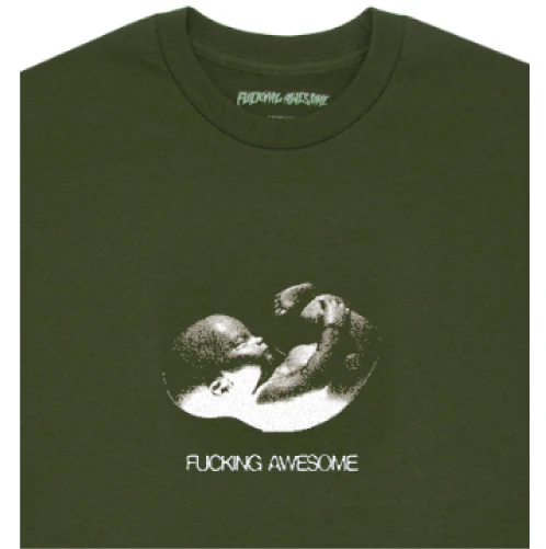 Fucking Awesome Fetus Logo Tee - Moss - Image 2