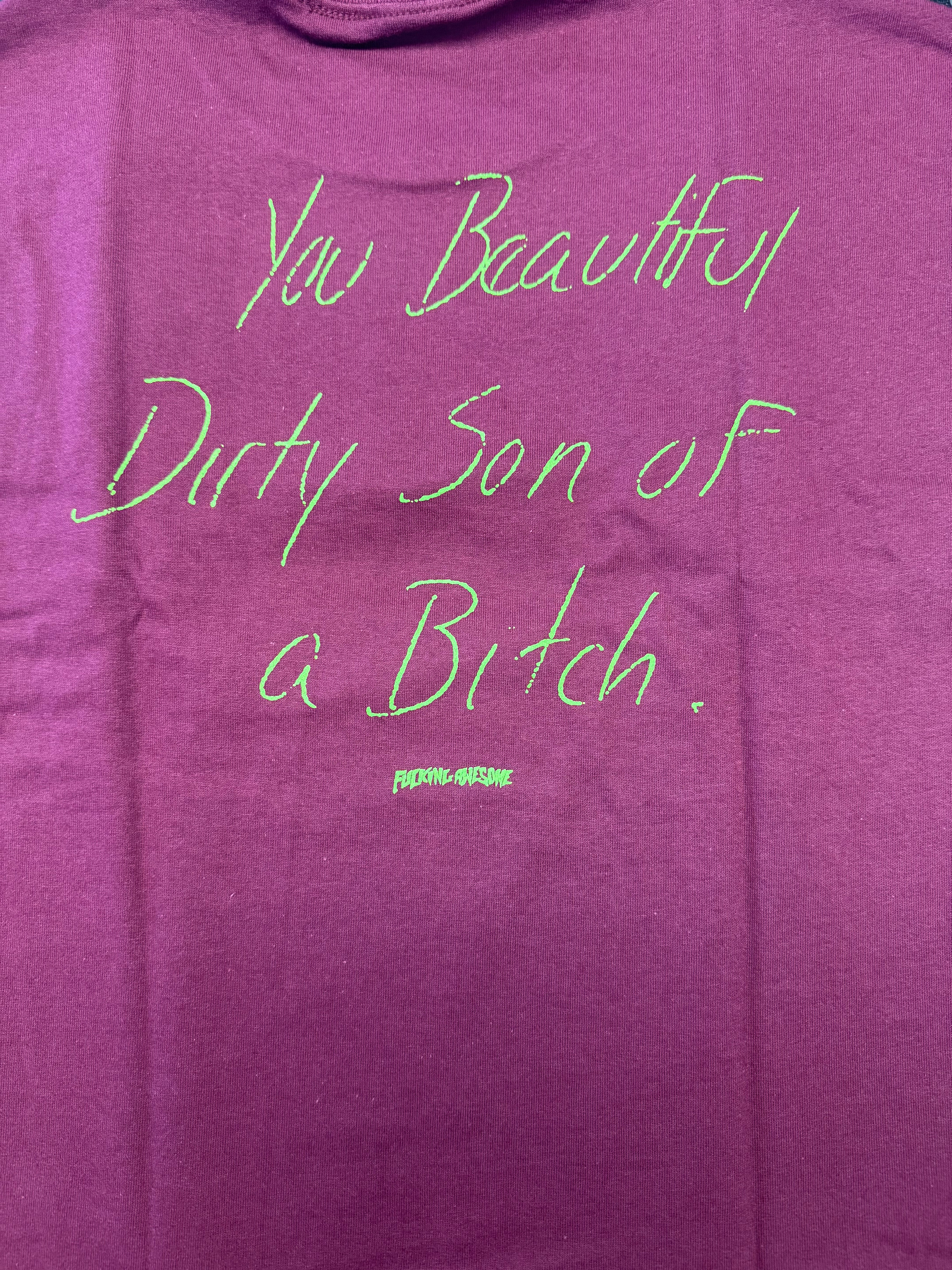 Fucking Awesome SOB Tee - Maroon - Image 3