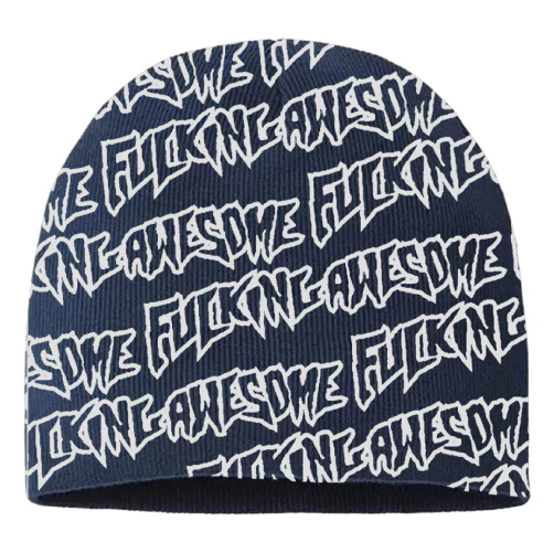 Fucking Awesome Stamp Repeat Skully Beanie - Image 3