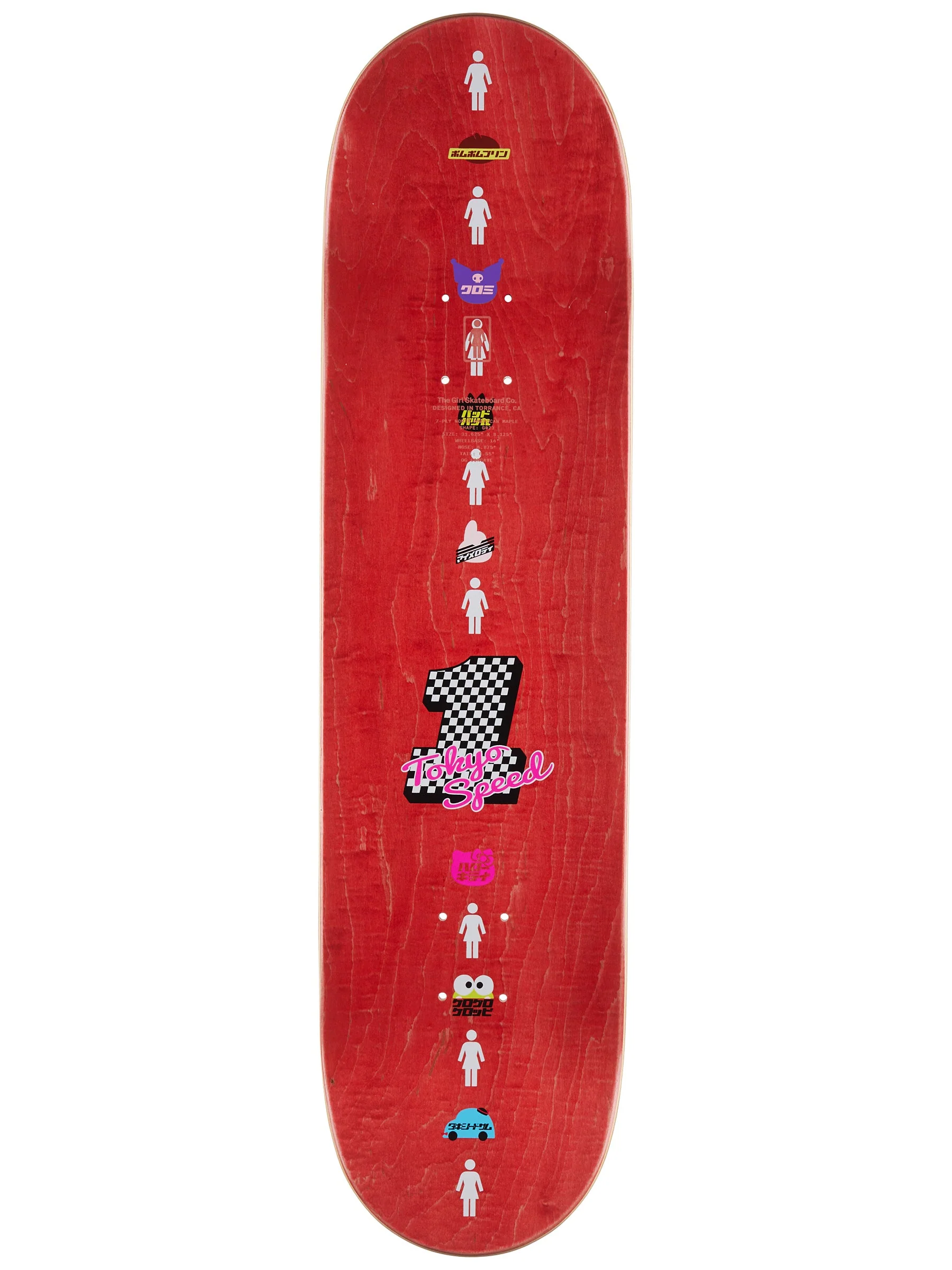 Girl Niels Bennett Pro Sanrio Tokyo Speed Skateboard Deck 8.125" - Image 2