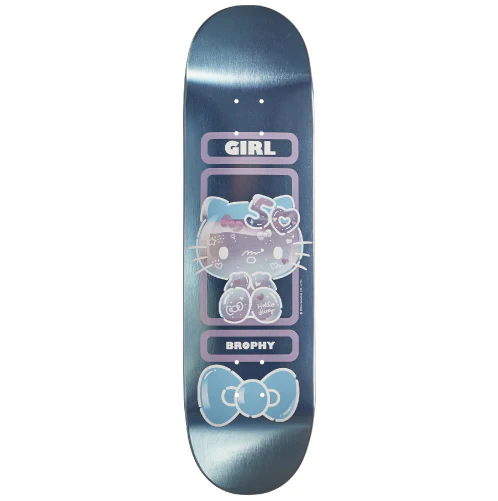 Girl X Hello Kitty 50th Anniversary Brophy Skateboard Deck 8.6"