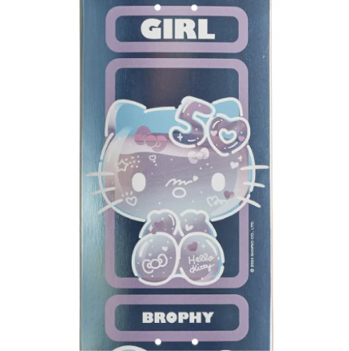 Girl X Hello Kitty 50th Anniversary Brophy Skateboard Deck 8.6" - Image 2