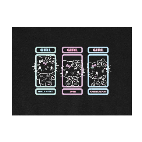 Girl X Hello Kitty 50th Anniversary Squad Tee - Black - Image 2