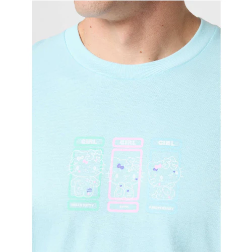 Girl X Hello Kitty 50th Anniversary Squad Tee - Powder Blue - Image 6