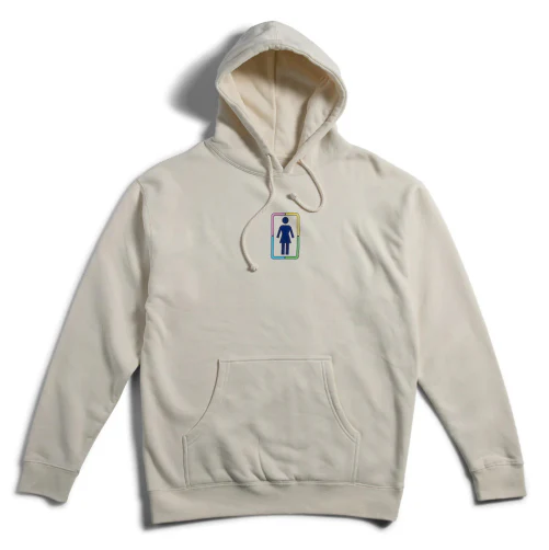Girl X Hello Kitty Rainbow Stacked Hoodie - Cream - Image 3