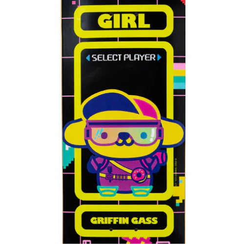 Girl X Sanrio Griffin Gass Kawaii Arcade Skateboard Deck 8.5" - Image 2