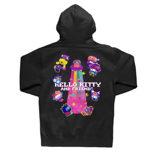 Girl X Sanrio Kawaii Arcade Friends Hoodie - Black - Image 2