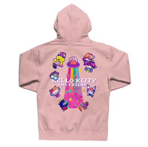 Girl X Sanrio Kawaii Arcade Friends Hoodie - Dusty Pink - Image 2
