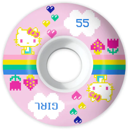 Girl X Sanrio Kawaii Arcade Wheels Pink 55MM