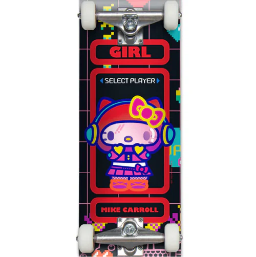 Girl X Sanrio Mike Carroll Kawaii Arcade Complete Skateboard 8.0" - Image 2