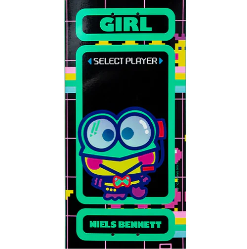 Girl X Sanrio Niels Bennett Kawaii Arcade Skateboard Deck 8.25" - Image 2