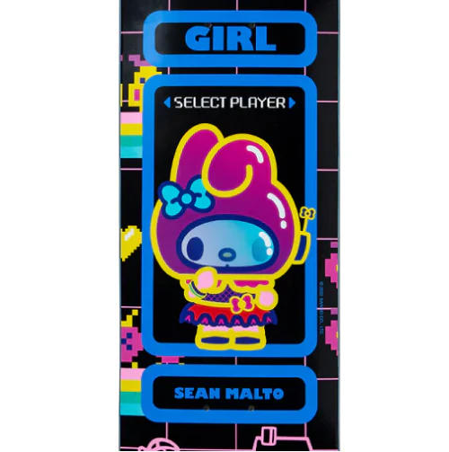 Girl X Sanrio Sean Malto Kawaii Arcade Skateboard Deck 8.125" - Image 2