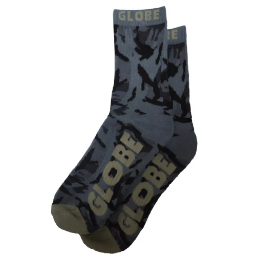 Globe Crew Socks - Grey Camo