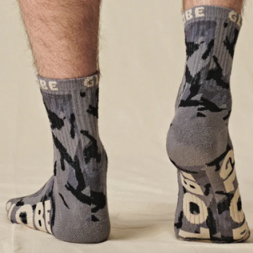 Globe Crew Socks - Grey Camo - Image 3