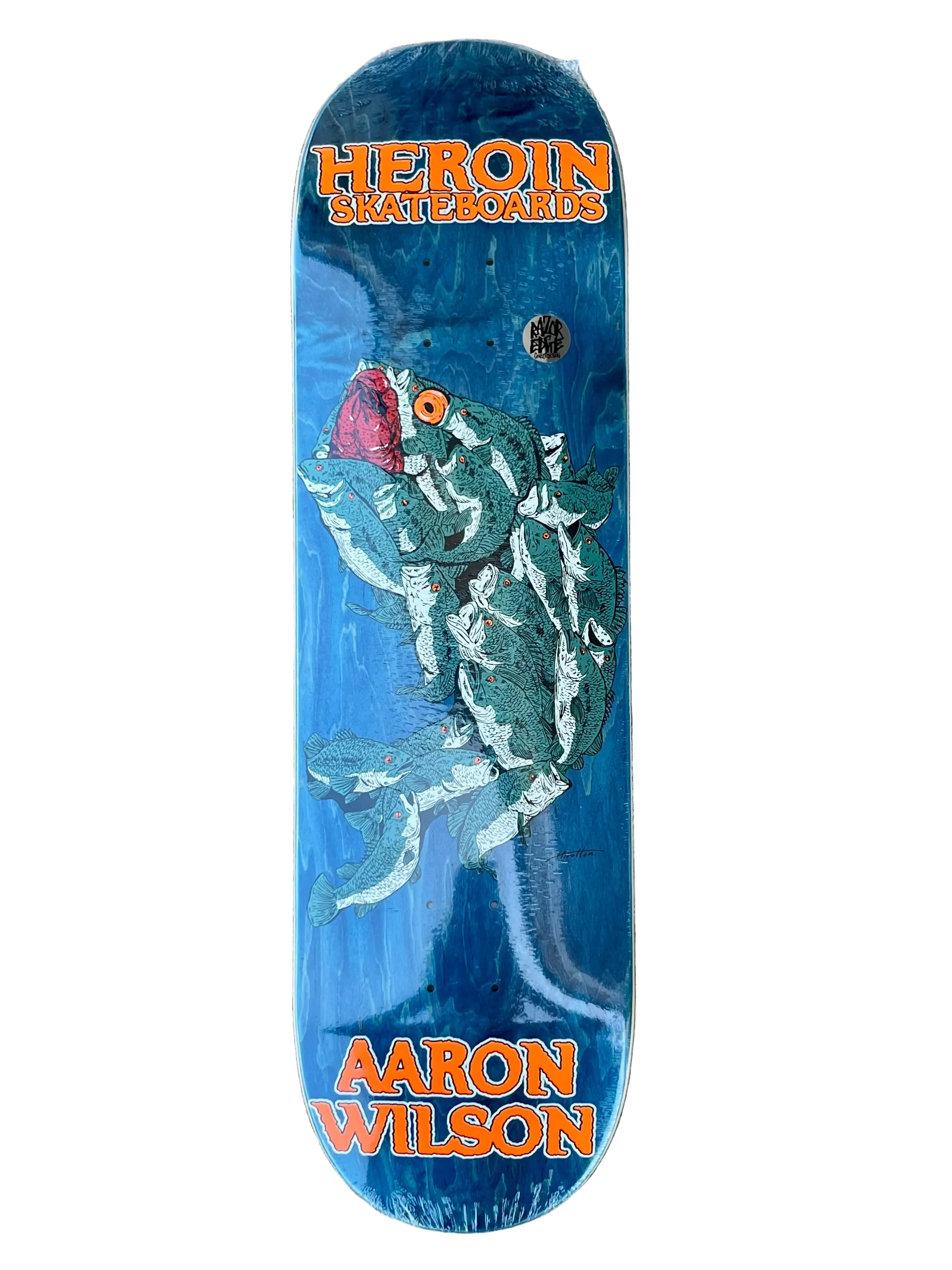 Heroin Aaron Fish Skateboard Deck 8.75" - Image 5