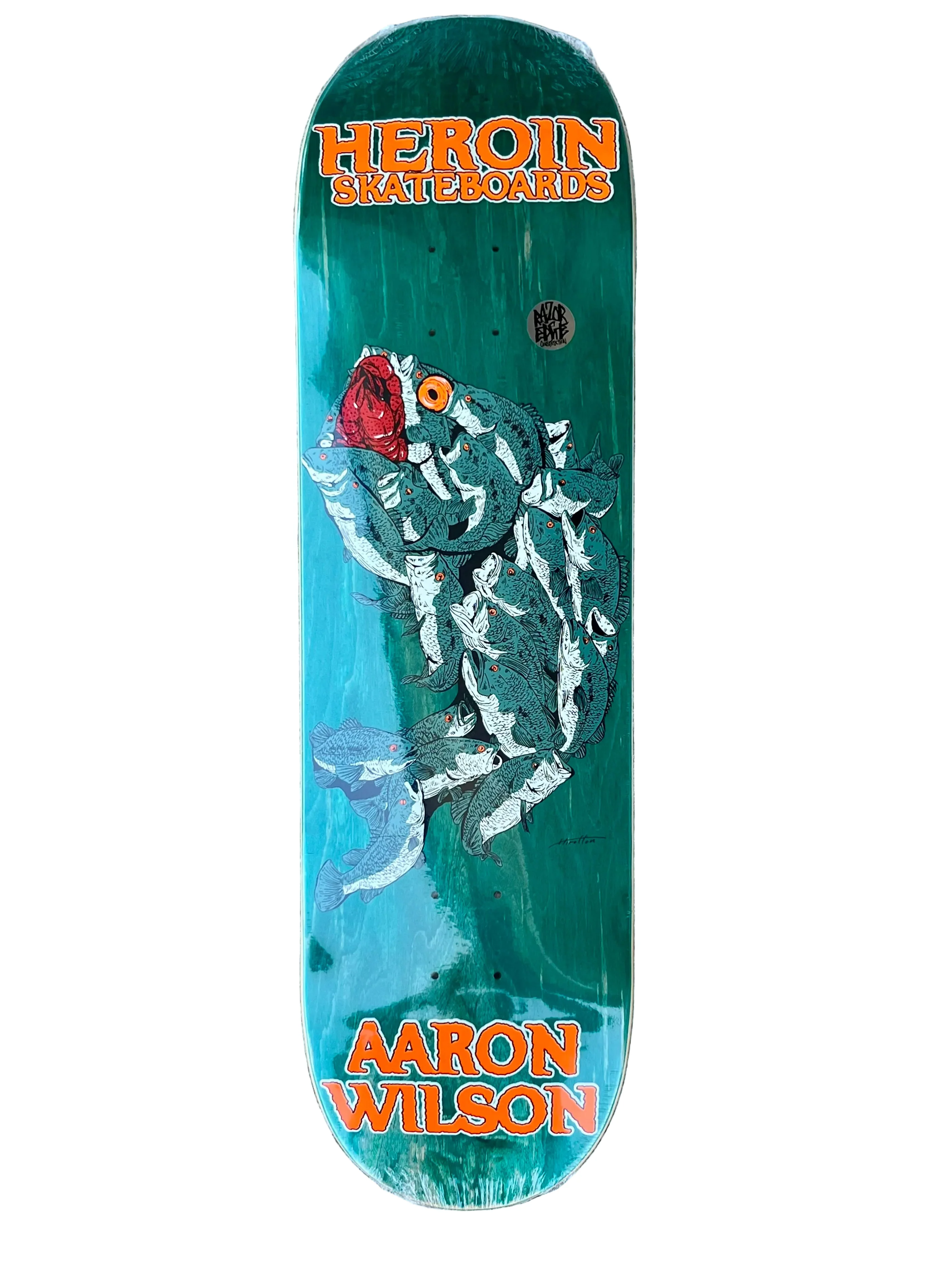 Heroin Aaron Fish Skateboard Deck 8.75" - Image 6