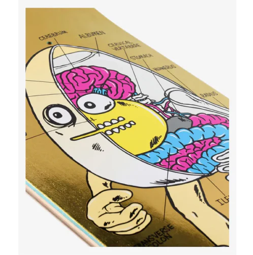 Heroin Anatomy Egg Symmetrical Skateboard Deck Gold Foil 8.75" - Image 3