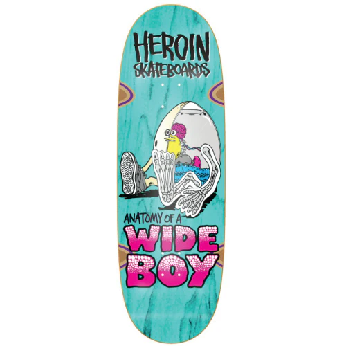 Heroin Anatomy of a Wide Boy Skateboard Deck 10.4"