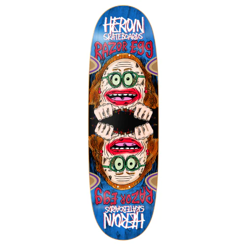 Heroin Auntie Razor Egg Symmetrical Skateboard Deck 9.75"