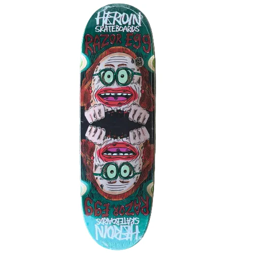 Heroin Auntie Razor Egg Symmetrical Skateboard Deck 9.75" - Image 2