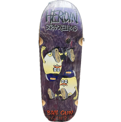 Heroin Bail Gun Gary 4 Symmetrical Skateboard Deck 9.75" - Image 6