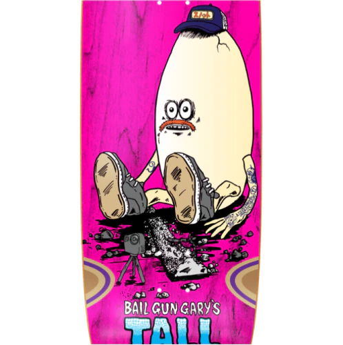 Heroin Bail Gun Gary's Tall Boy Double Drilled Skateboard Deck 10.25" - Image 2