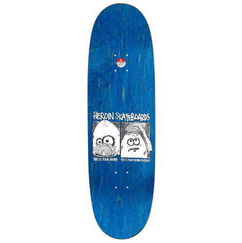 Heroin Brain on Eggs Skateboard Deck 9.5" - Image 5