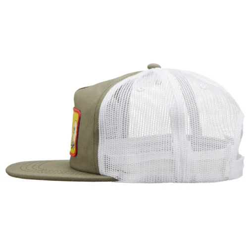Heroin Certifried Trucker Hat - Olive/White - Image 2