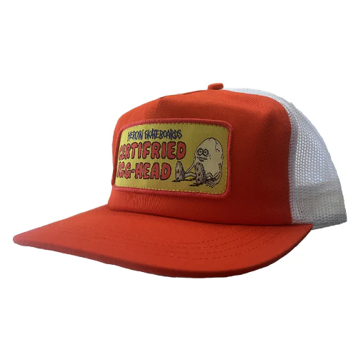 Heroin Certifried Trucker Hat - Orange/White